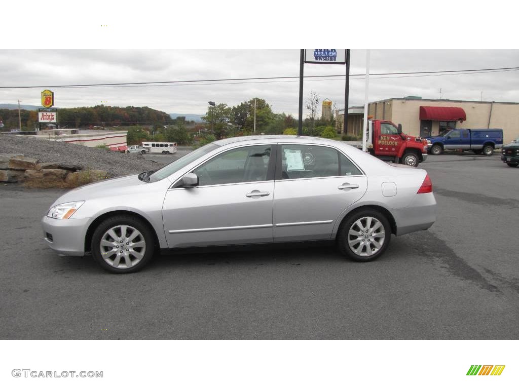 2007 Accord SE V6 Sedan - Alabaster Silver Metallic / Black photo #1