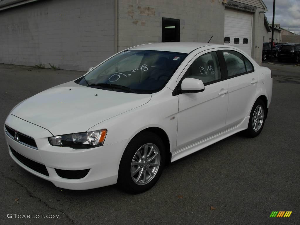 2010 Lancer ES - Wicked White Metallic / Beige photo #1