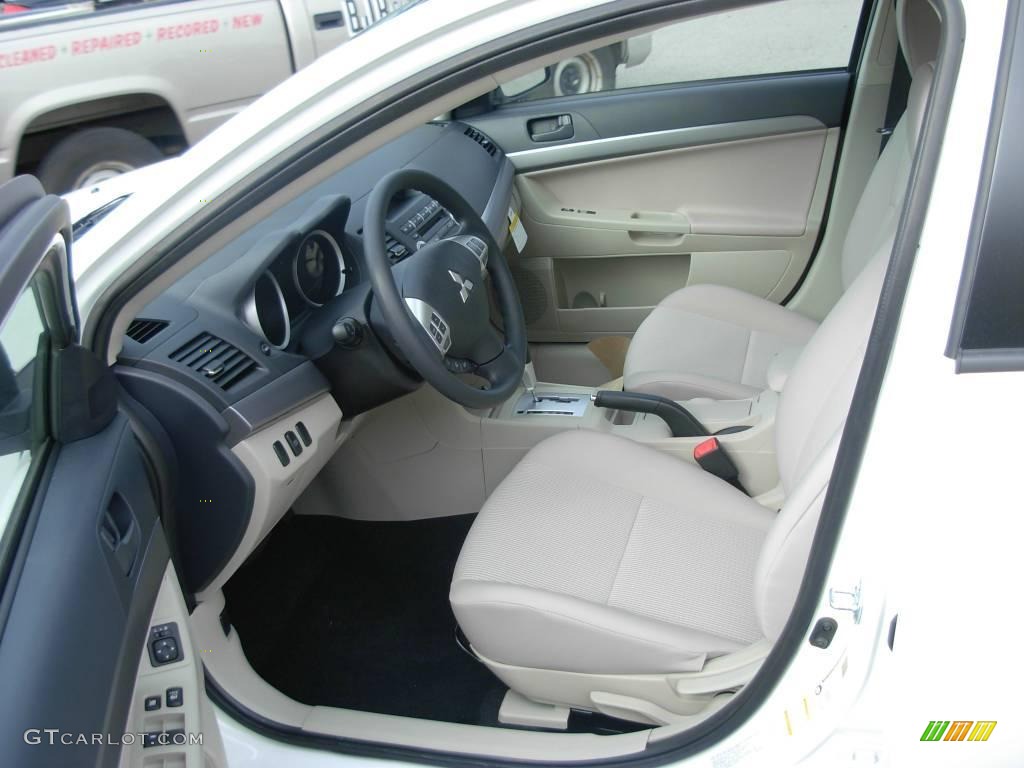 2010 Lancer ES - Wicked White Metallic / Beige photo #2