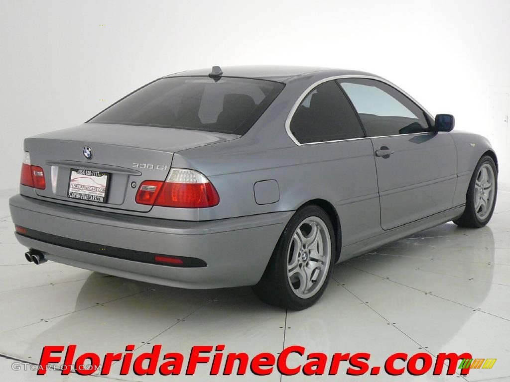 2004 3 Series 330i Coupe - Silver Grey Metallic / Black photo #2