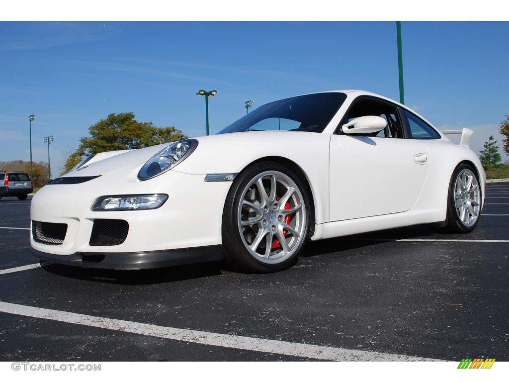 2007 911 GT3 - Carrara White / Black w/Alcantara photo #2