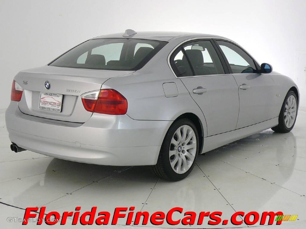 2006 3 Series 330i Sedan - Titanium Silver Metallic / Black photo #2