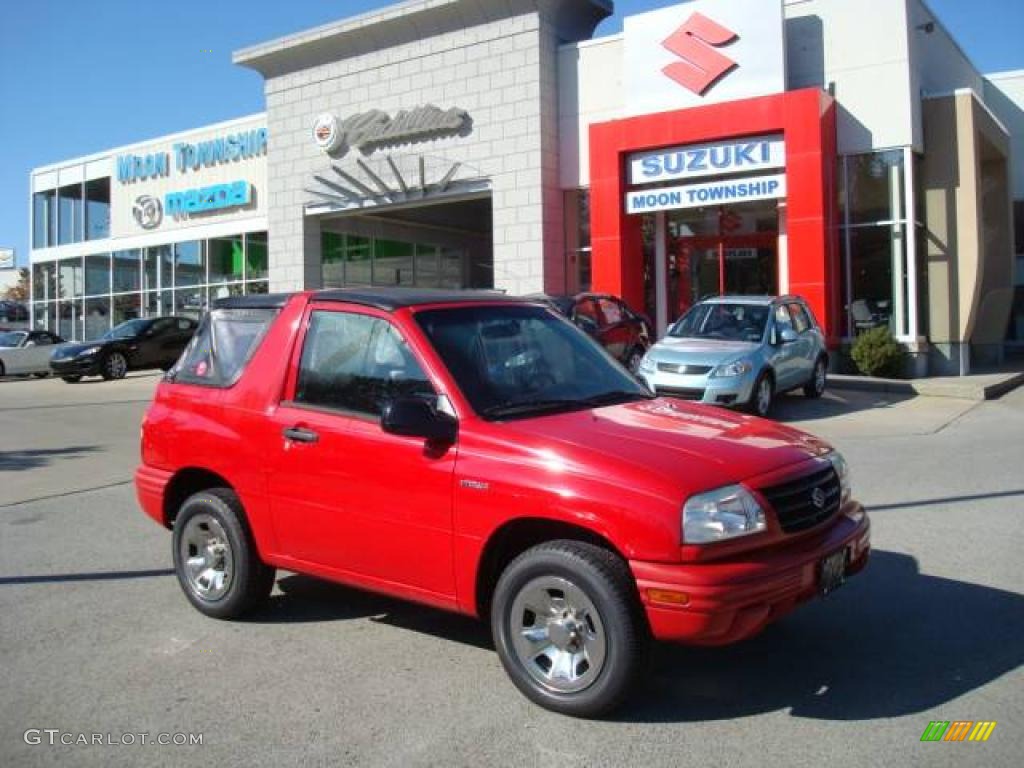 2001 Vitara JLX 2 Door 4WD - Victory Red / Gray photo #1