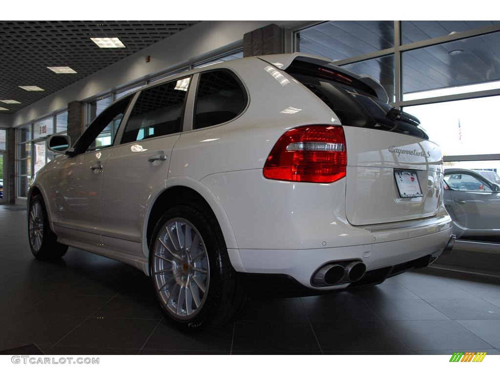 2009 Cayenne Turbo S - Sand White / Black/Havanna photo #3