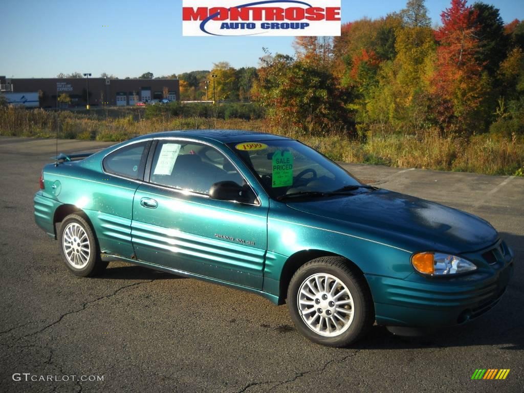 1999 Grand Am SE Coupe - Medium Green Blue Metallic / Dark Pewter photo #23