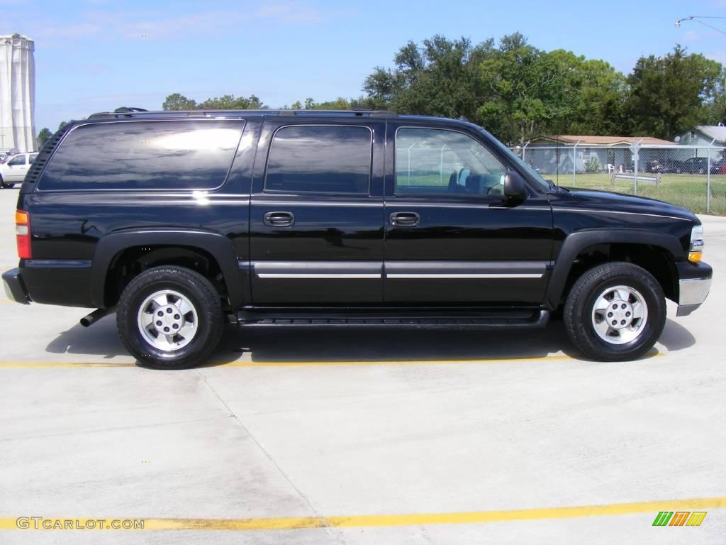 2003 Suburban 1500 LT 4x4 - Black / Tan/Neutral photo #2