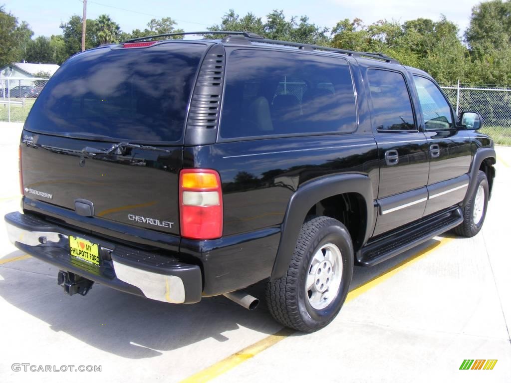 2003 Suburban 1500 LT 4x4 - Black / Tan/Neutral photo #3