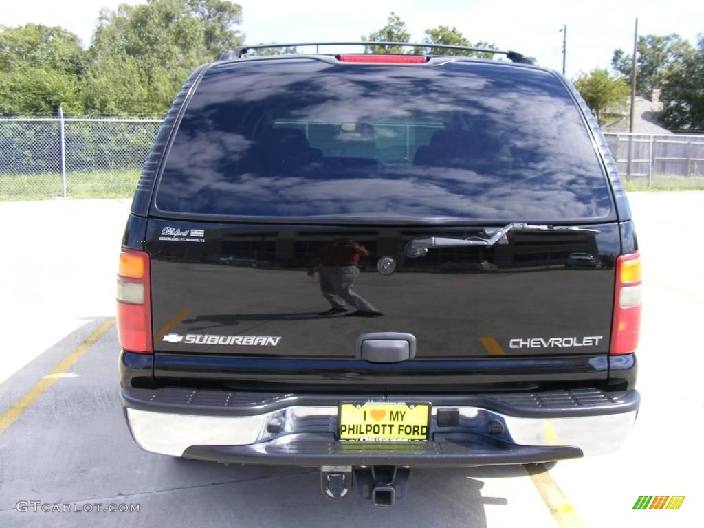 2003 Suburban 1500 LT 4x4 - Black / Tan/Neutral photo #4