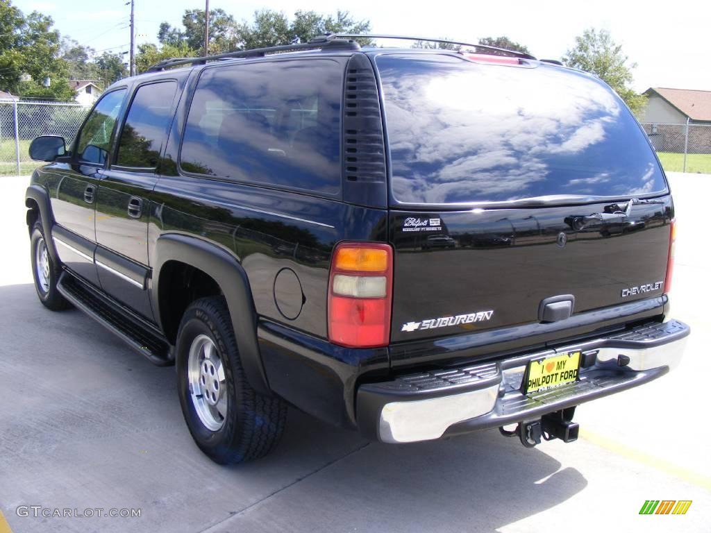 2003 Suburban 1500 LT 4x4 - Black / Tan/Neutral photo #5