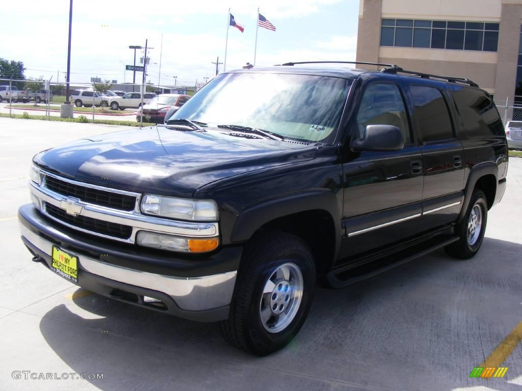 2003 Suburban 1500 LT 4x4 - Black / Tan/Neutral photo #7