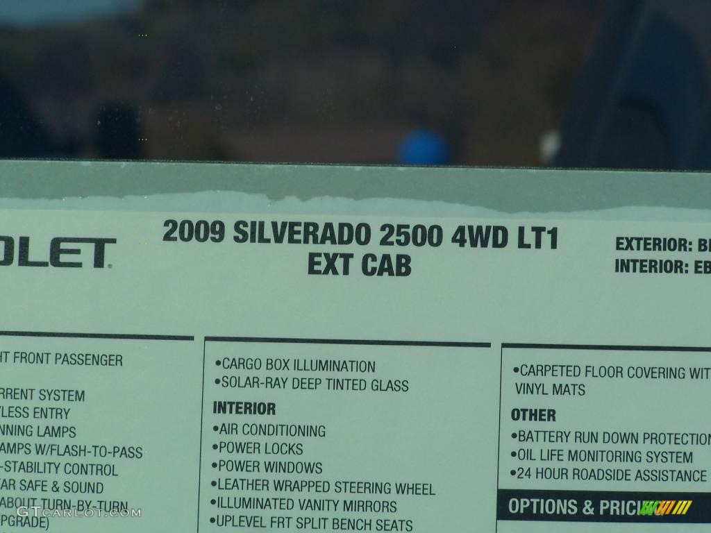 2009 Silverado 2500HD LT Extended Cab 4x4 - Blue Granite Metallic / Ebony photo #11