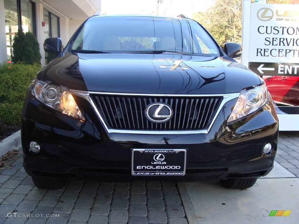 2010 RX 350 AWD - Obsidian Black / Parchment/Brown Walnut photo #2