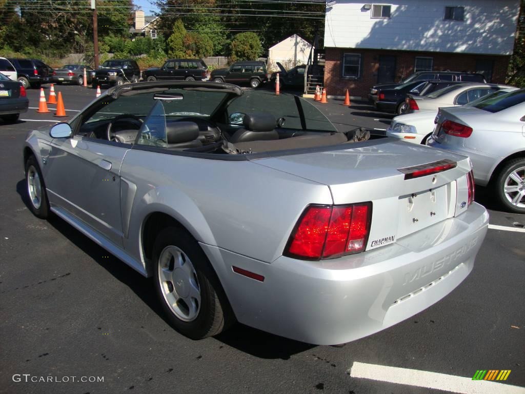 1999 Mustang V6 Convertible - Silver Metallic / Dark Charcoal photo #9