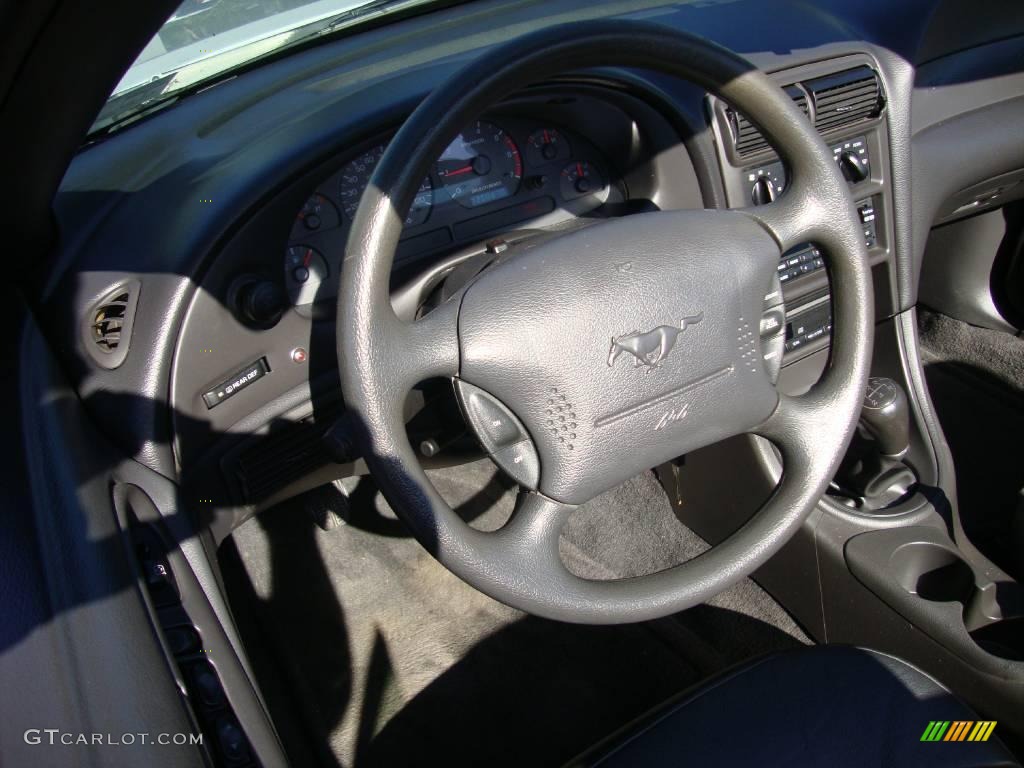 1999 Mustang V6 Convertible - Silver Metallic / Dark Charcoal photo #11