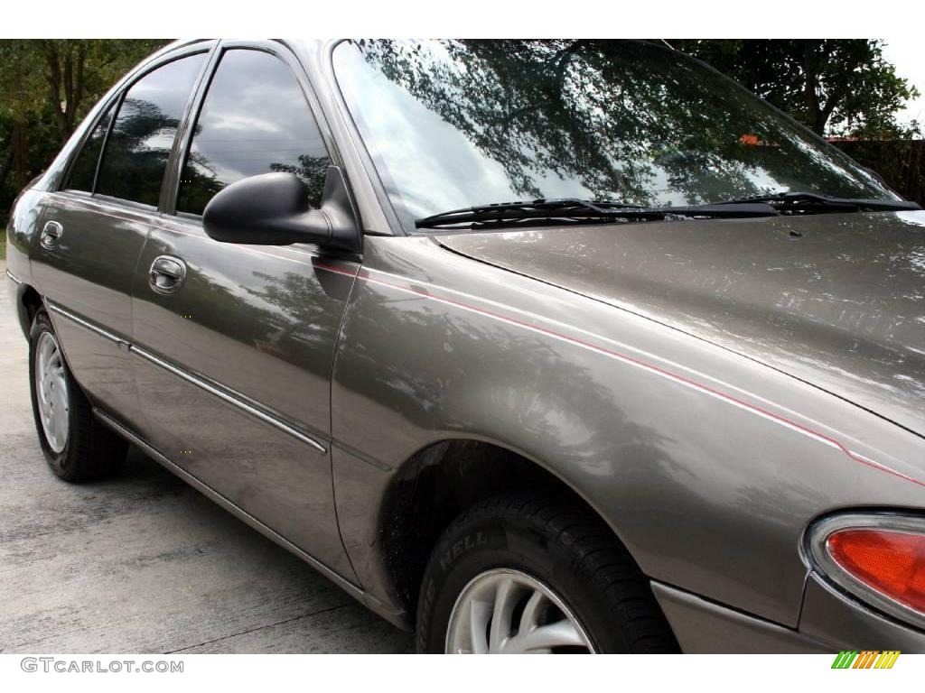 2001 Escort SE Sedan - Mineral Gray Metallic / Medium Prairie Tan photo #15