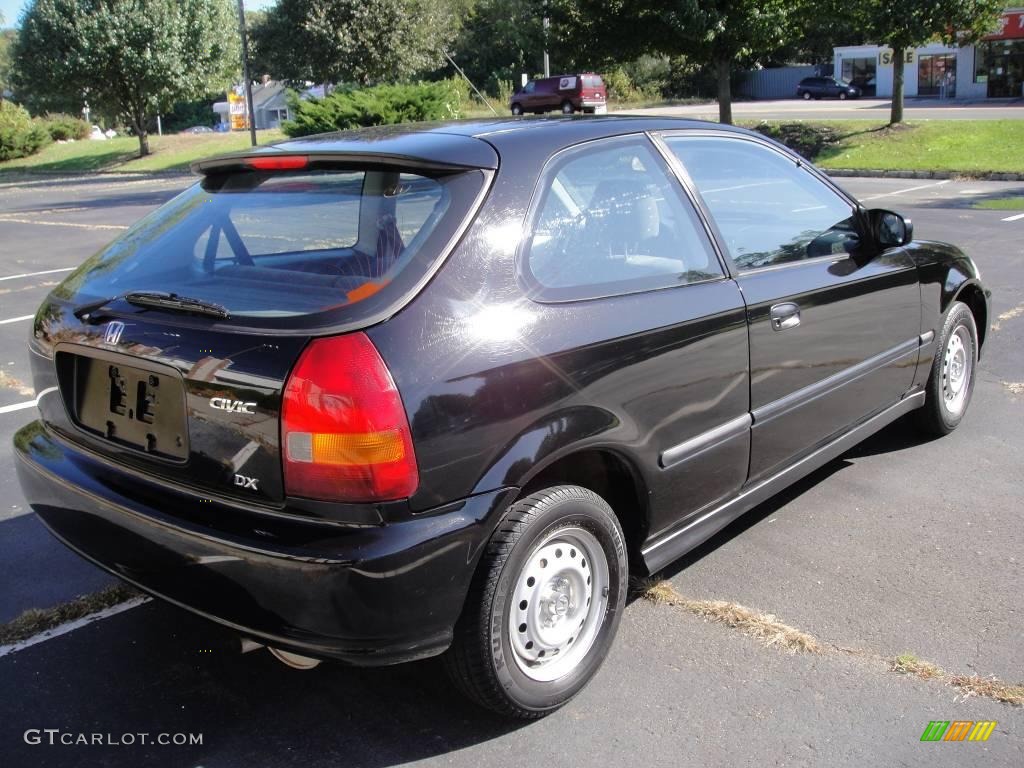 1996 Civic DX Hatchback - Granada Black Pearl Metallic / Gray photo #6