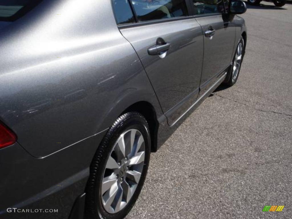 2009 Civic EX Sedan - Polished Metal Metallic / Gray photo #10