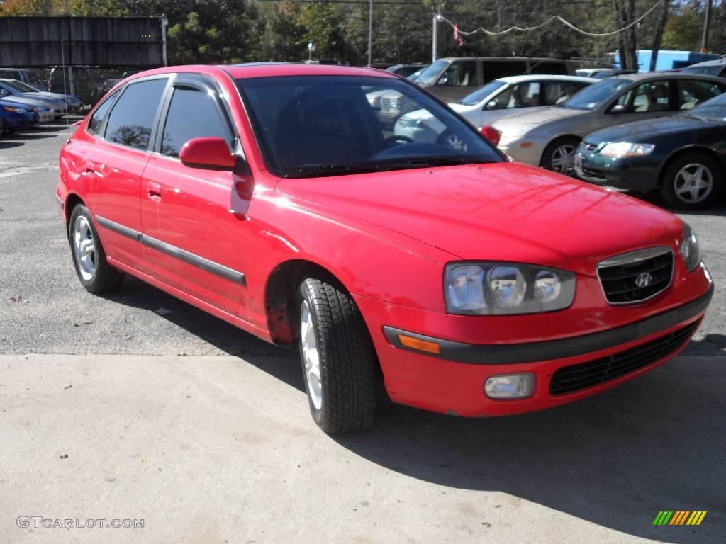 2001 Elantra GT - Cardinal Red / Gray photo #3