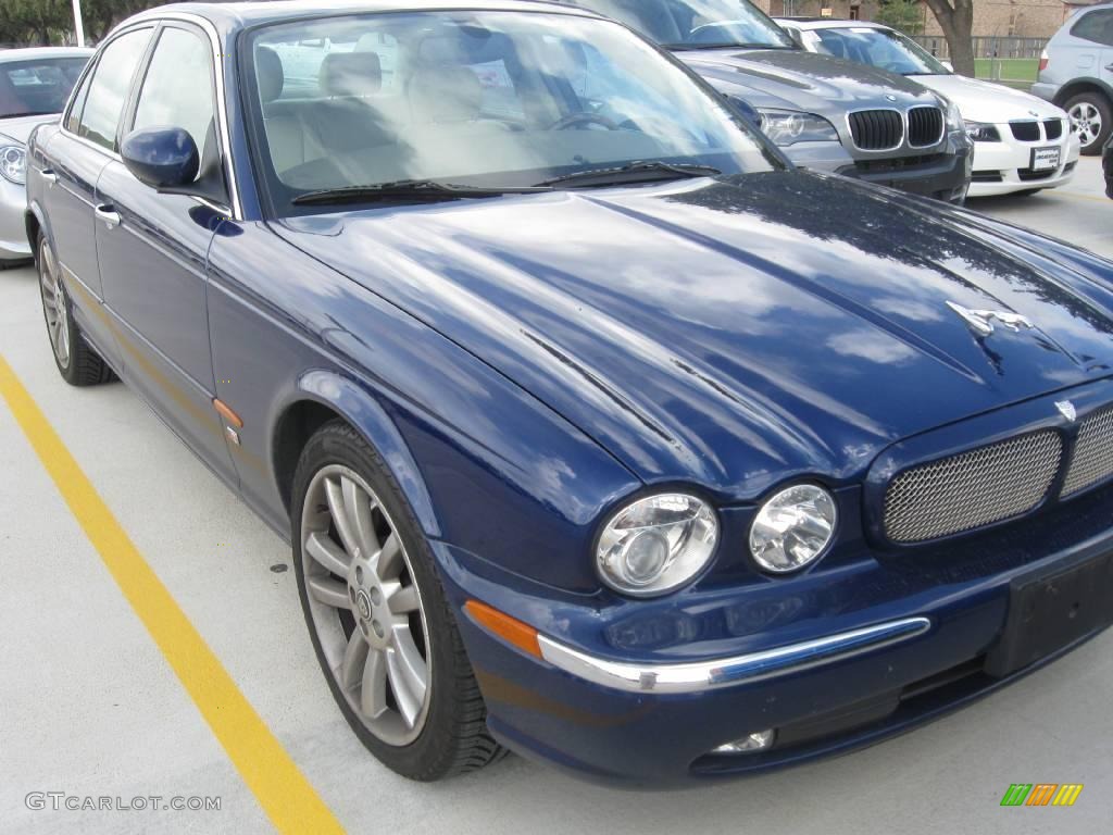 2005 XJ XJR - Pacific Blue Metallic / Champagne photo #1