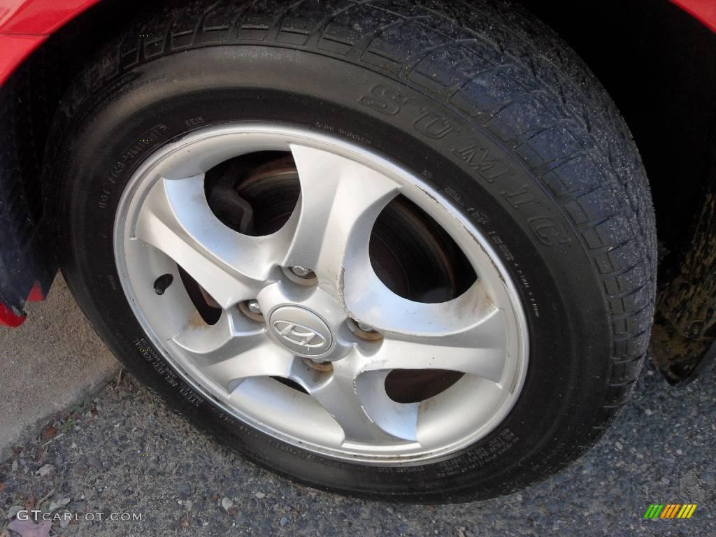 2001 Elantra GT - Cardinal Red / Gray photo #16