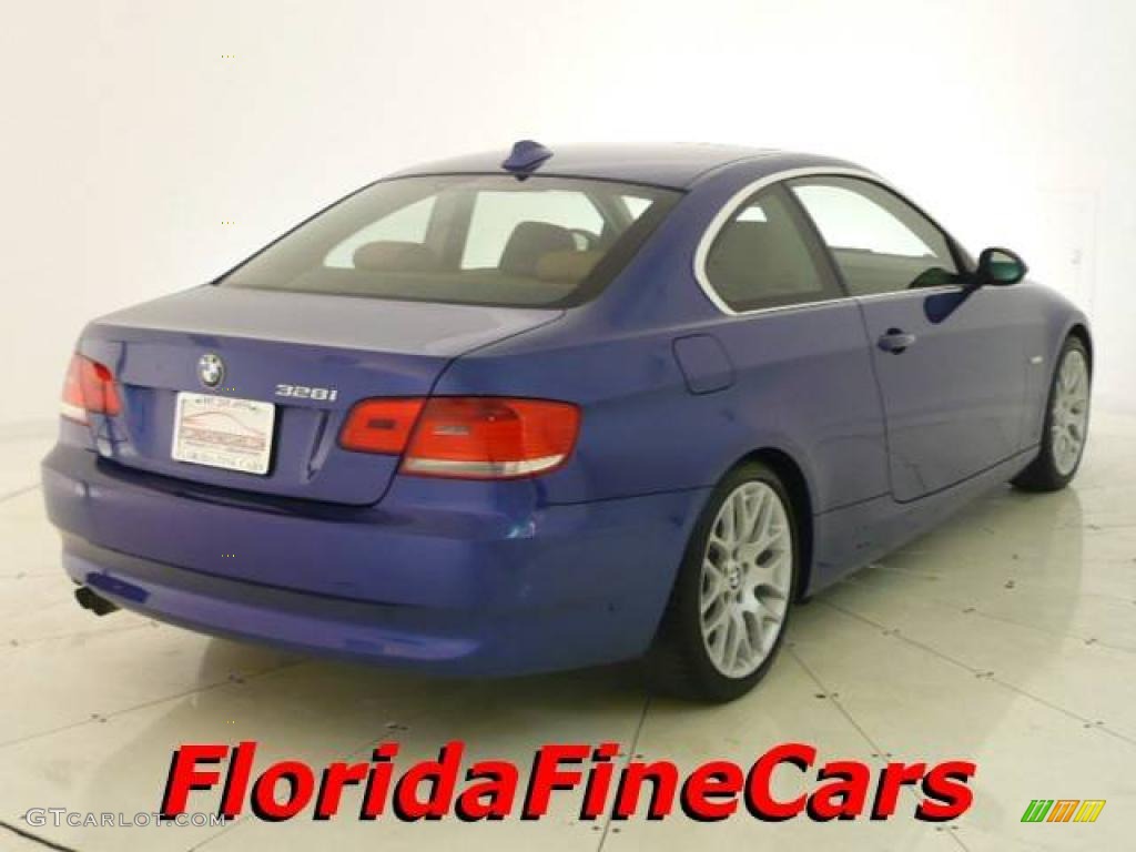 2007 3 Series 328i Coupe - Montego Blue Metallic / Saddle Brown/Black photo #2