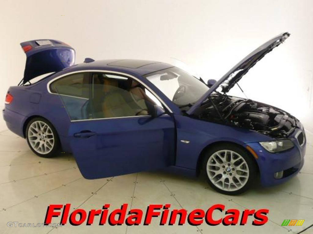 2007 3 Series 328i Coupe - Montego Blue Metallic / Saddle Brown/Black photo #7