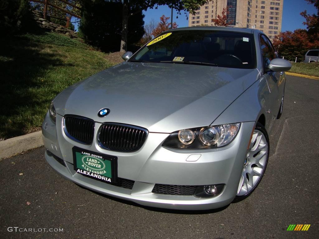 2007 3 Series 328i Coupe - Titanium Silver Metallic / Black photo #1