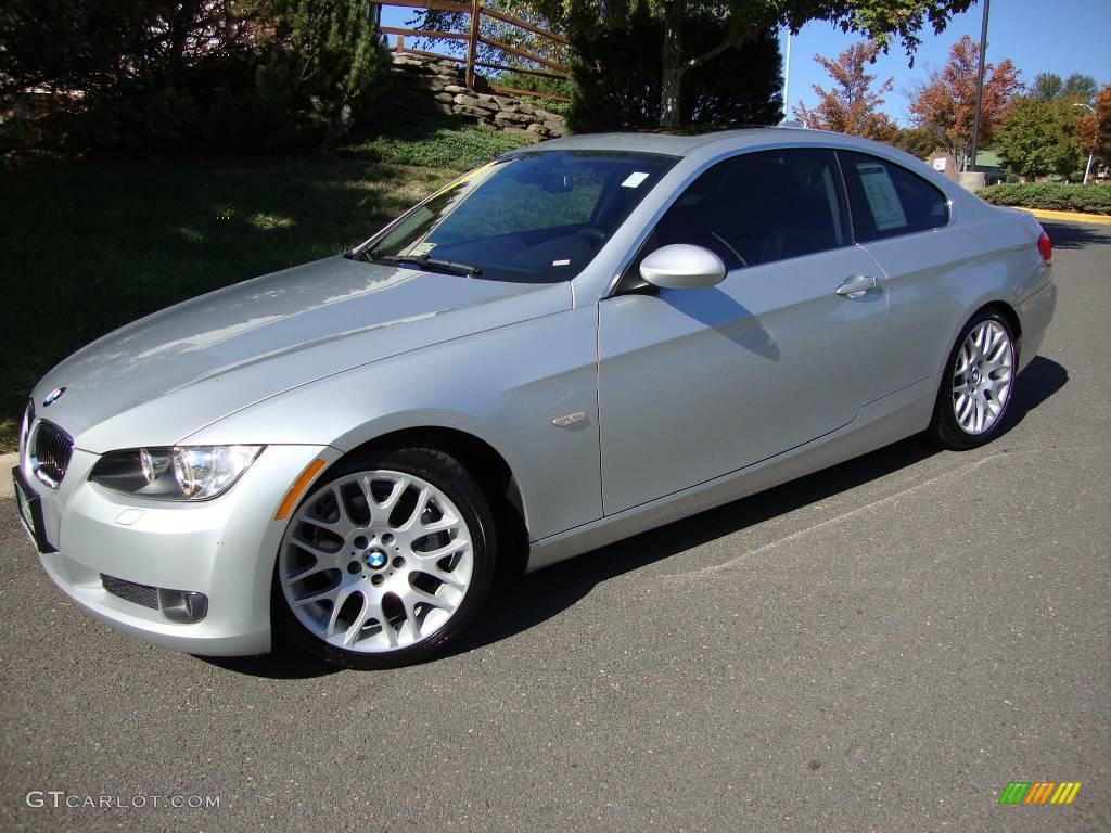 2007 3 Series 328i Coupe - Titanium Silver Metallic / Black photo #2