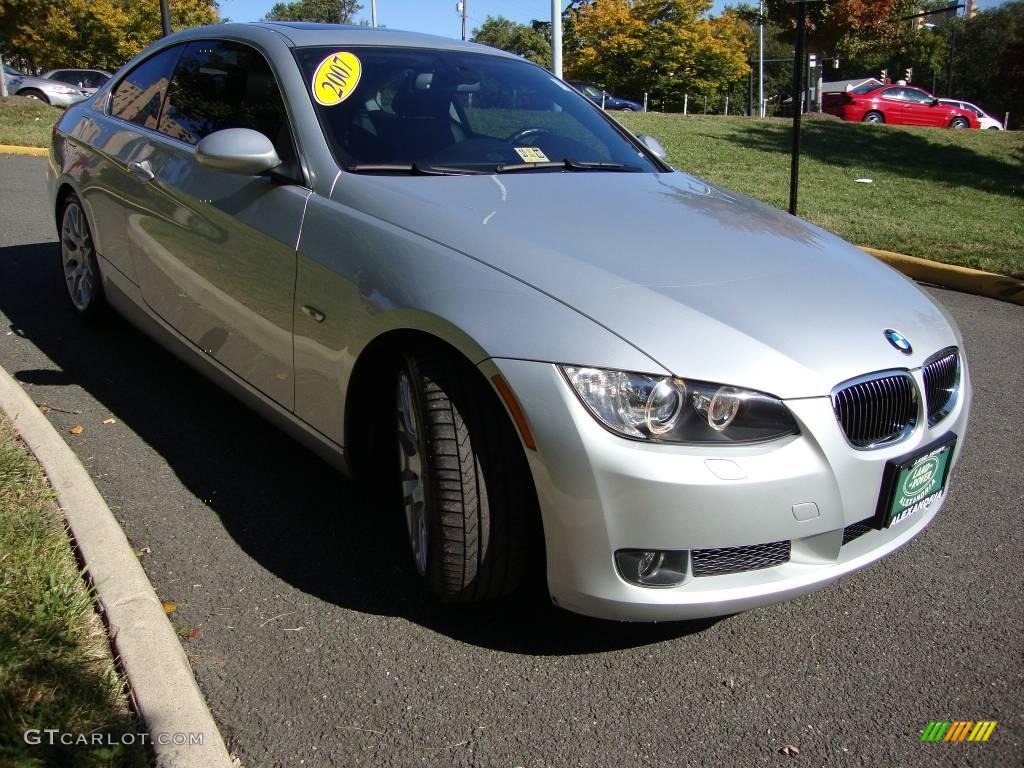 2007 3 Series 328i Coupe - Titanium Silver Metallic / Black photo #6