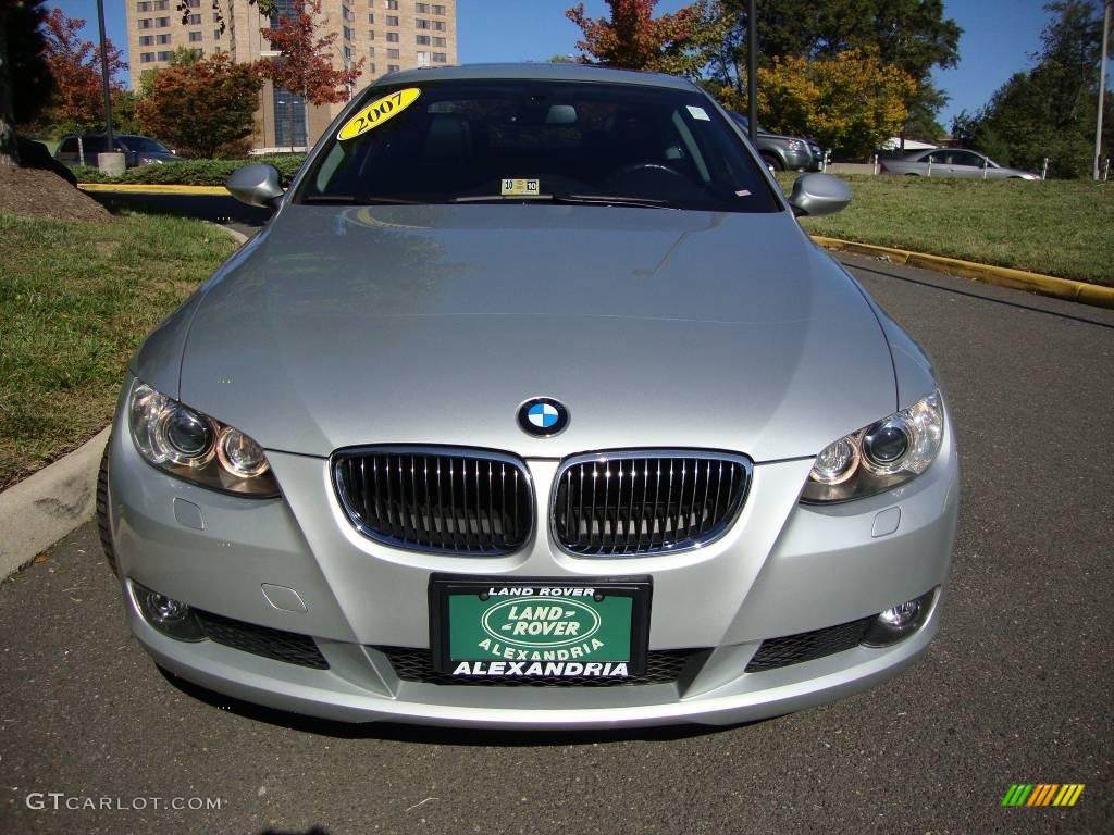 2007 3 Series 328i Coupe - Titanium Silver Metallic / Black photo #7