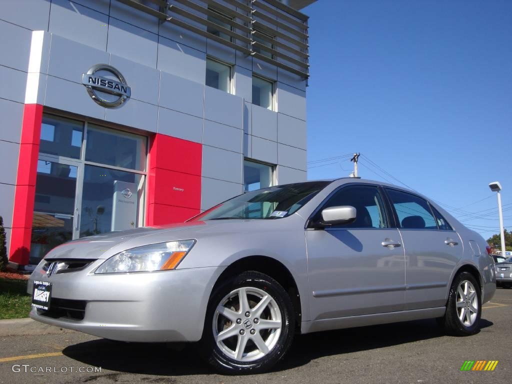 2003 Accord EX V6 Sedan - Satin Silver Metallic / Black photo #4