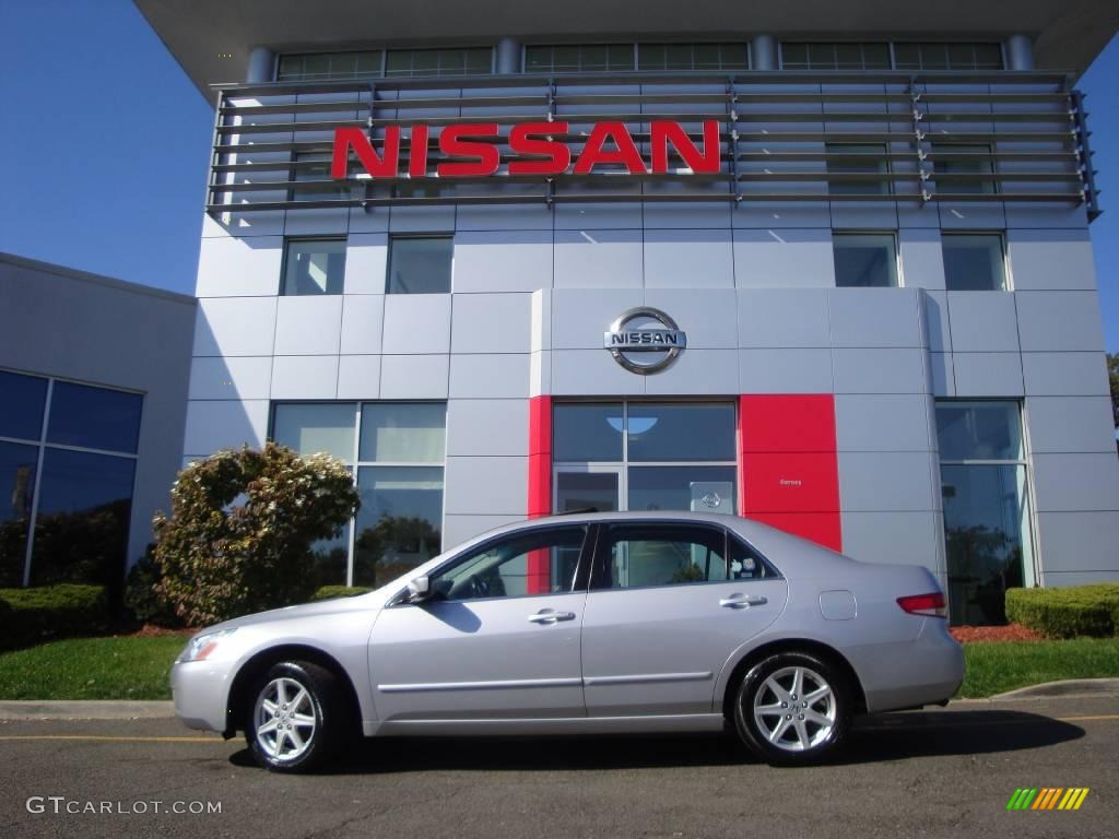 2003 Accord EX V6 Sedan - Satin Silver Metallic / Black photo #5