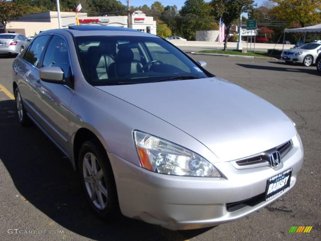 2003 Accord EX V6 Sedan - Satin Silver Metallic / Black photo #14