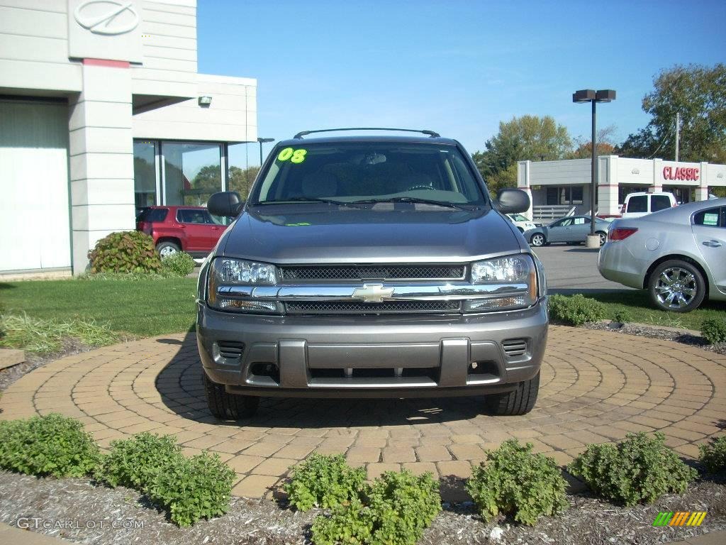 2008 TrailBlazer LS 4x4 - Graystone Metallic / Light Gray photo #3