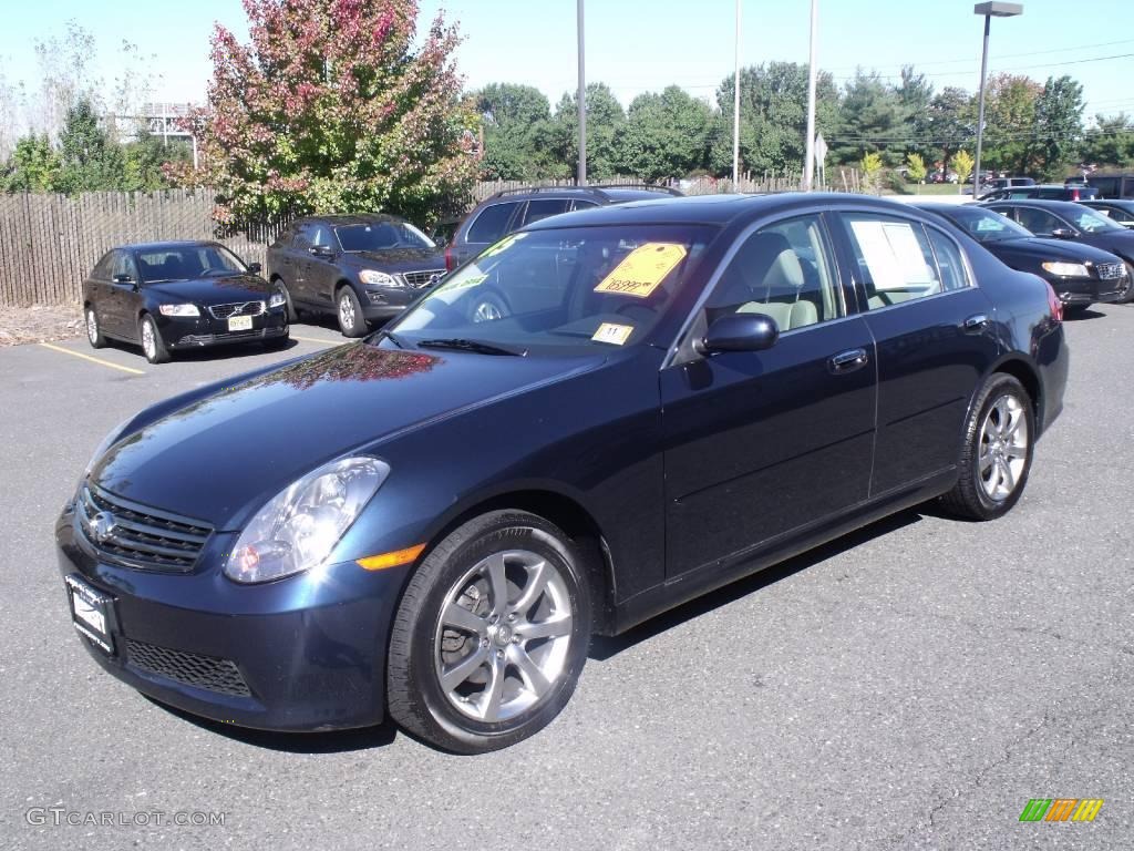 2005 G 35 x Sedan - Twilight Blue Pearl / Stone photo #1