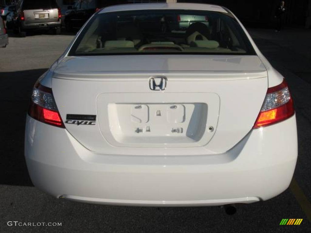 2007 Civic LX Coupe - Taffeta White / Ivory photo #6