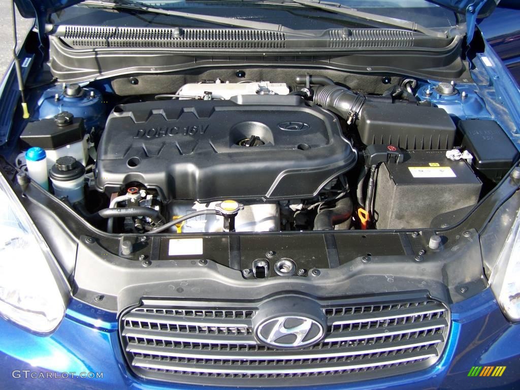 2008 Accent GLS Sedan - Dark Sapphire Blue / Gray photo #12