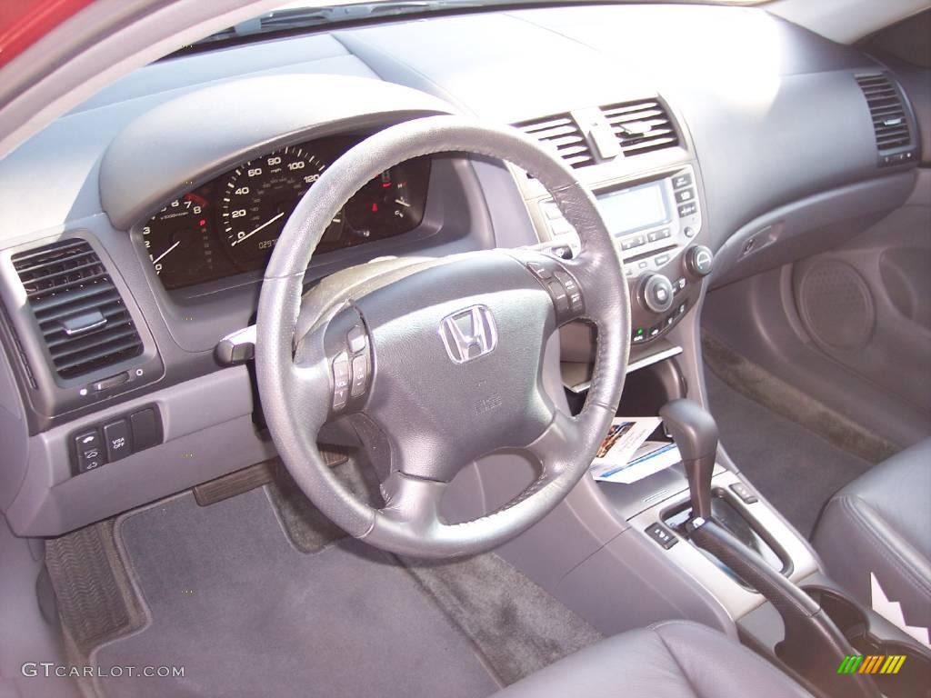 2007 Accord EX-L V6 Sedan - Moroccan Red Pearl / Gray photo #14