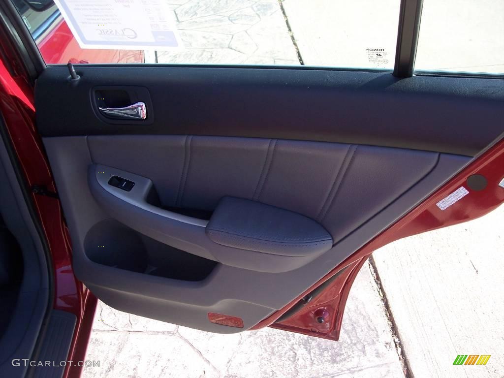 2007 Accord EX-L V6 Sedan - Moroccan Red Pearl / Gray photo #22