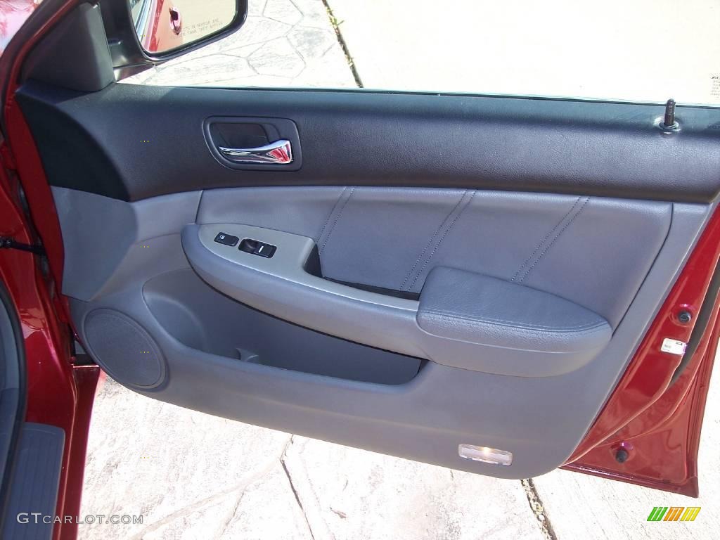 2007 Accord EX-L V6 Sedan - Moroccan Red Pearl / Gray photo #23