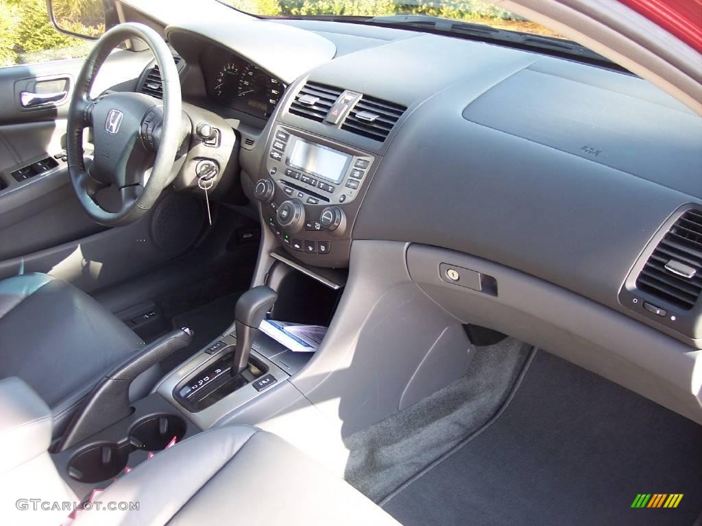 2007 Accord EX-L V6 Sedan - Moroccan Red Pearl / Gray photo #24