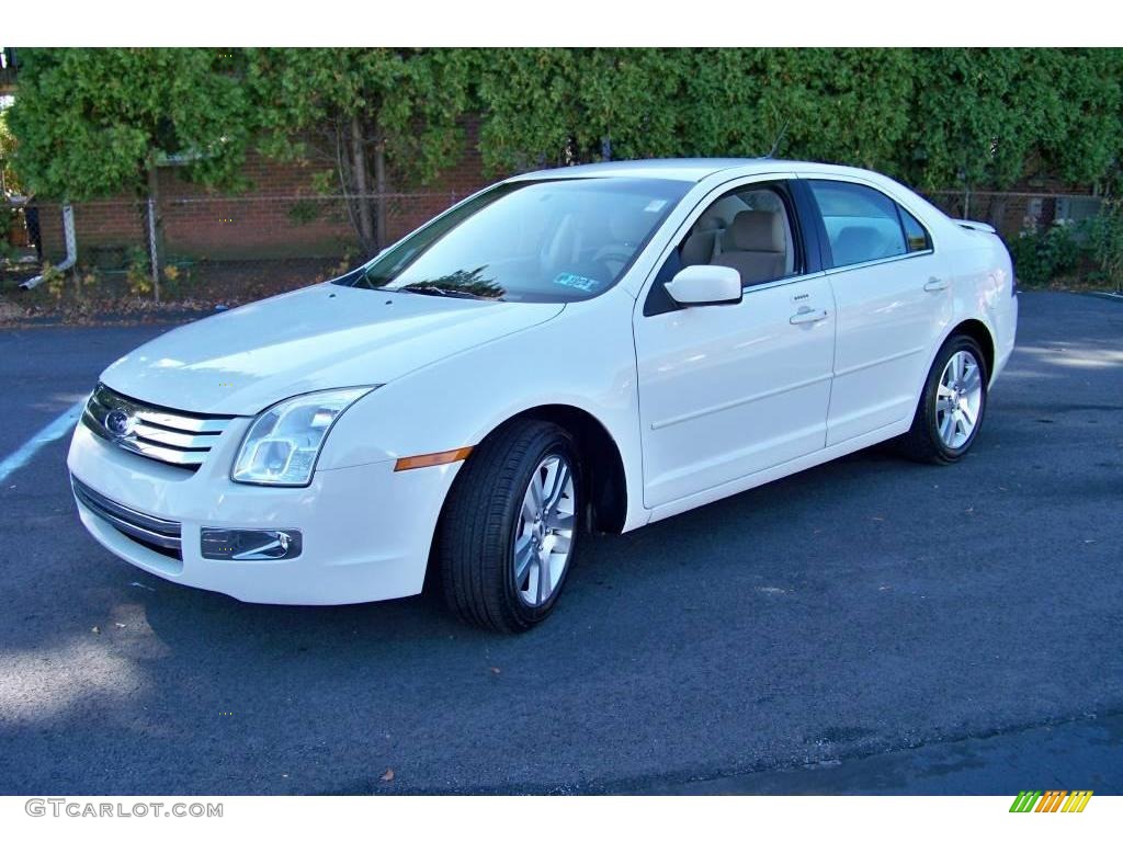 2008 Fusion SEL V6 - White Suede / Camel photo #1