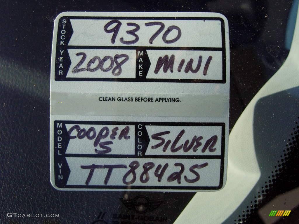 2008 Cooper S Hardtop - Pure Silver Metallic / Blue/Carbon Black photo #21