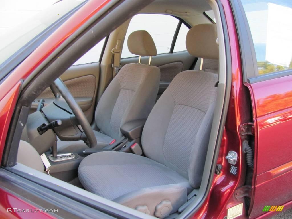 2005 Sentra 1.8 S - Inferno Red / Taupe photo #9