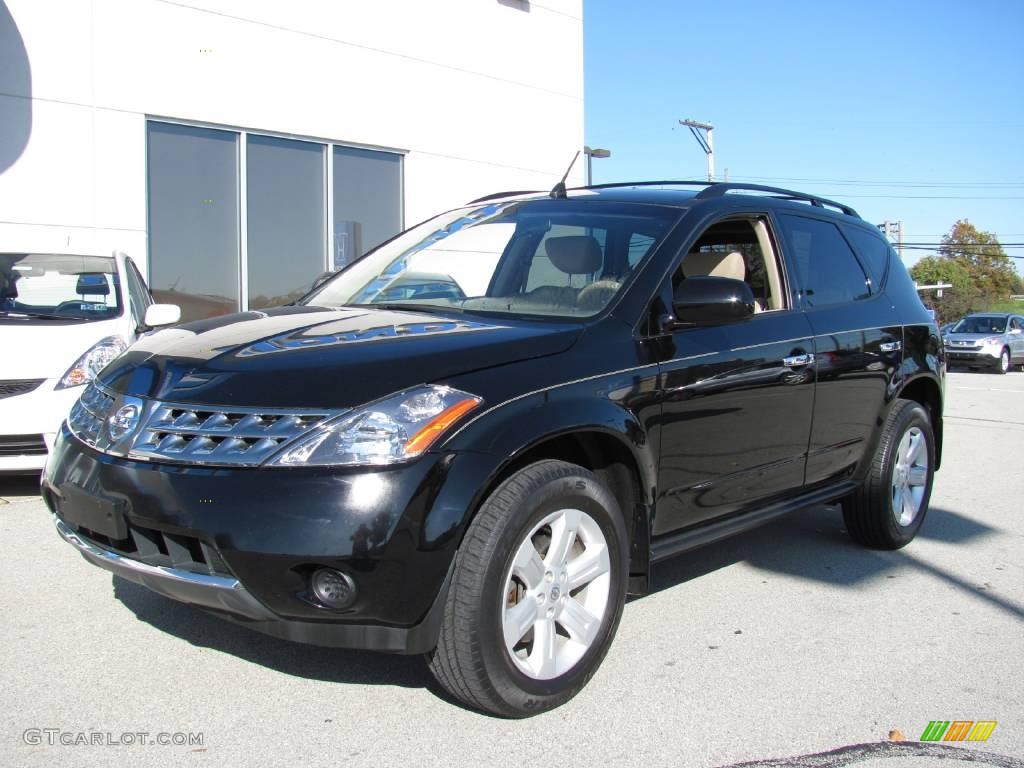 2006 Murano S AWD - Super Black / Cafe Latte photo #2