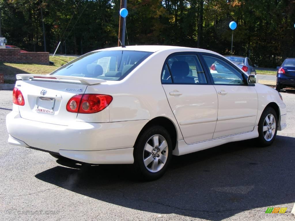 2007 Corolla S - Super White / Dark Charcoal photo #3