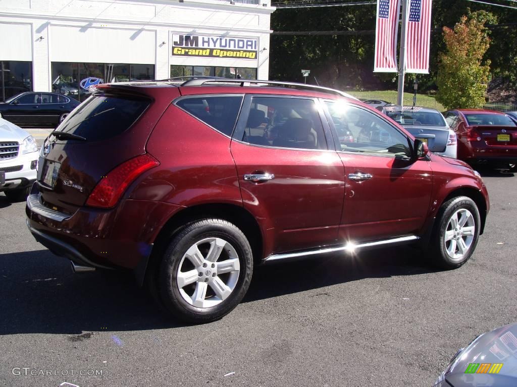 2007 Murano SL AWD - Merlot Pearl / Cafe Latte photo #8