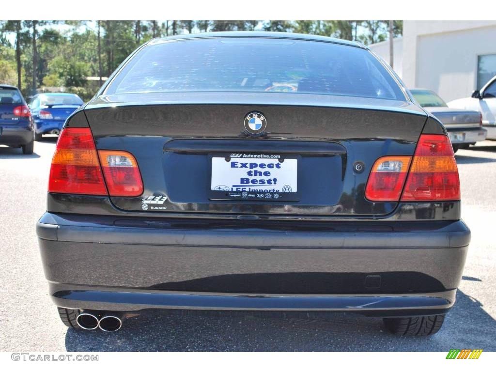 2002 3 Series 325i Sedan - Jet Black / Black photo #4