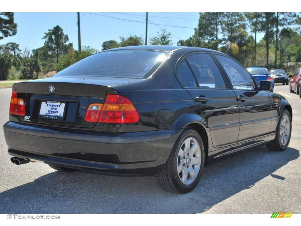 2002 3 Series 325i Sedan - Jet Black / Black photo #5