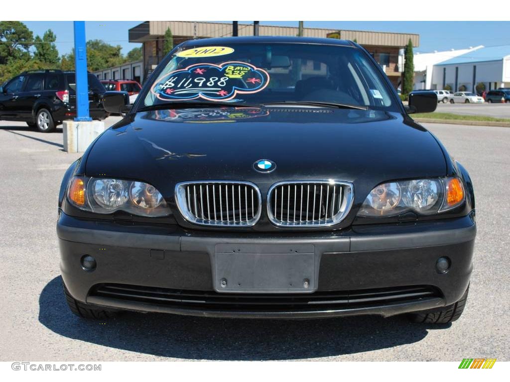 2002 3 Series 325i Sedan - Jet Black / Black photo #8